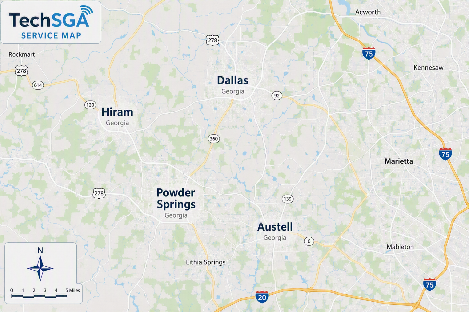 Dallas Georgia Map